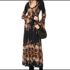 FREE PEOPLE midnight garden maxi dress size medium